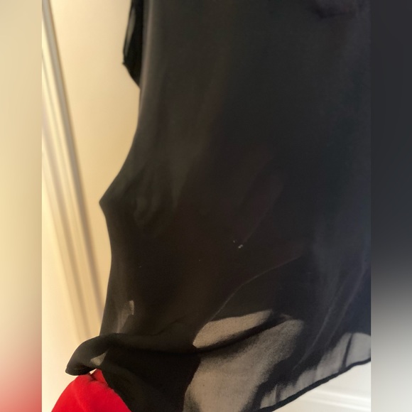 Vince silk sheer black blouse - Picture 5 of 7